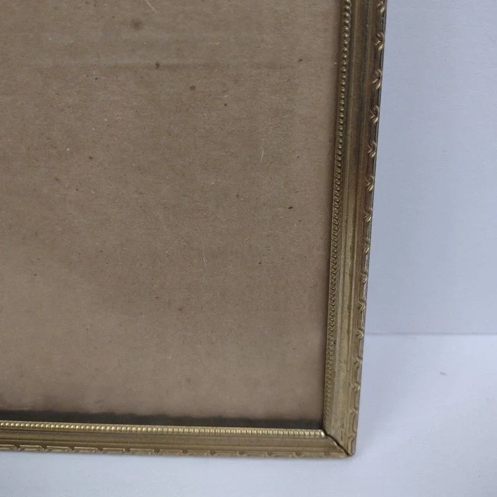 Vintage Brass Metal Photo Picture Frame Ornate 8 x 10" Guilded - Picture 6 of 6